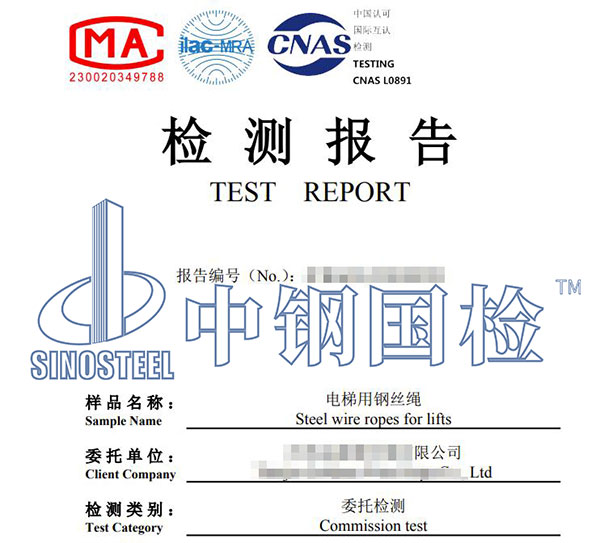 鋼絲繩檢測報告